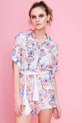 Cassidy Casual Romper Floral Red